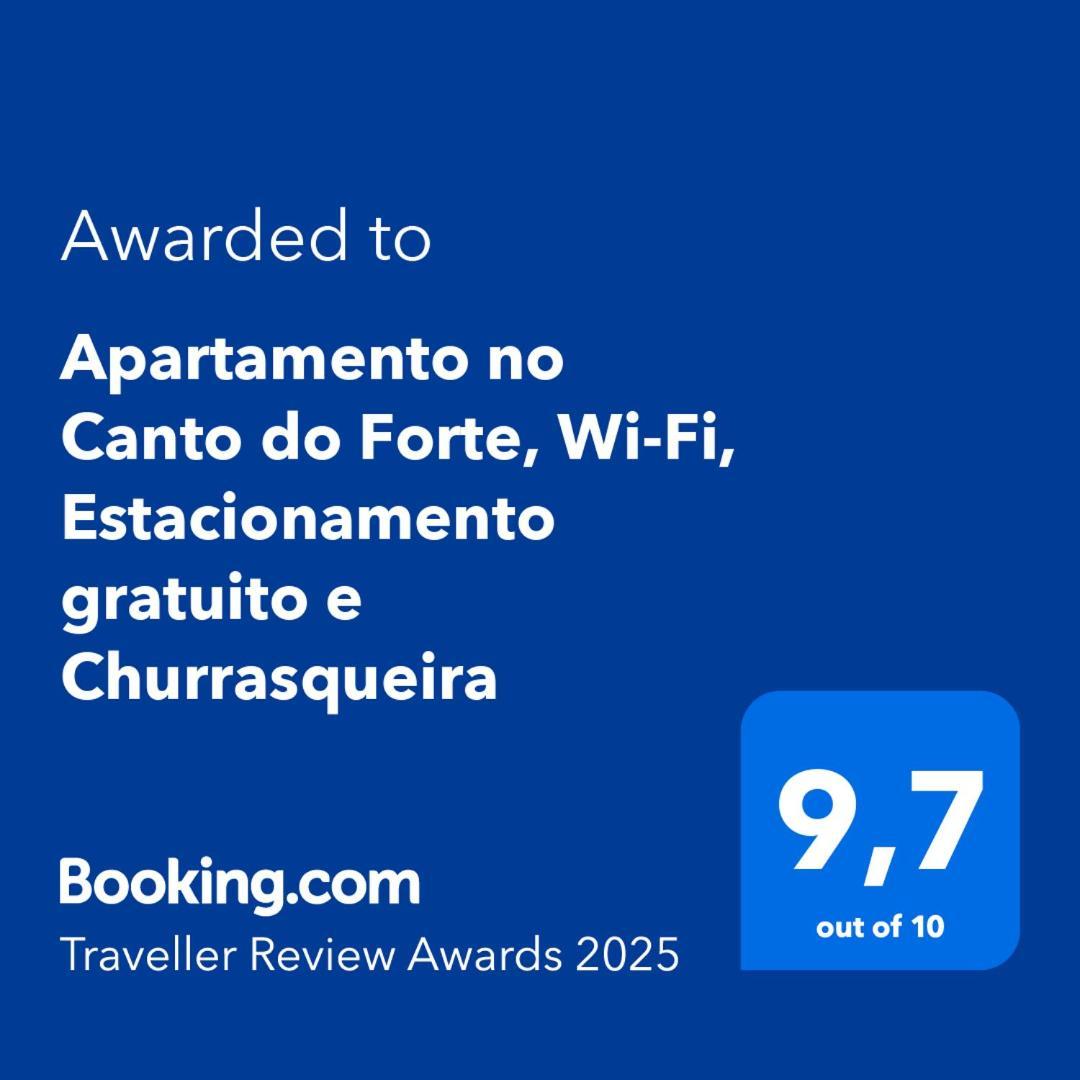 Apartamento No Canto Do Forte, Wi-Fi, Estacionamento Gratuito E Churrasqueira 프라이아 그란데 외부 사진